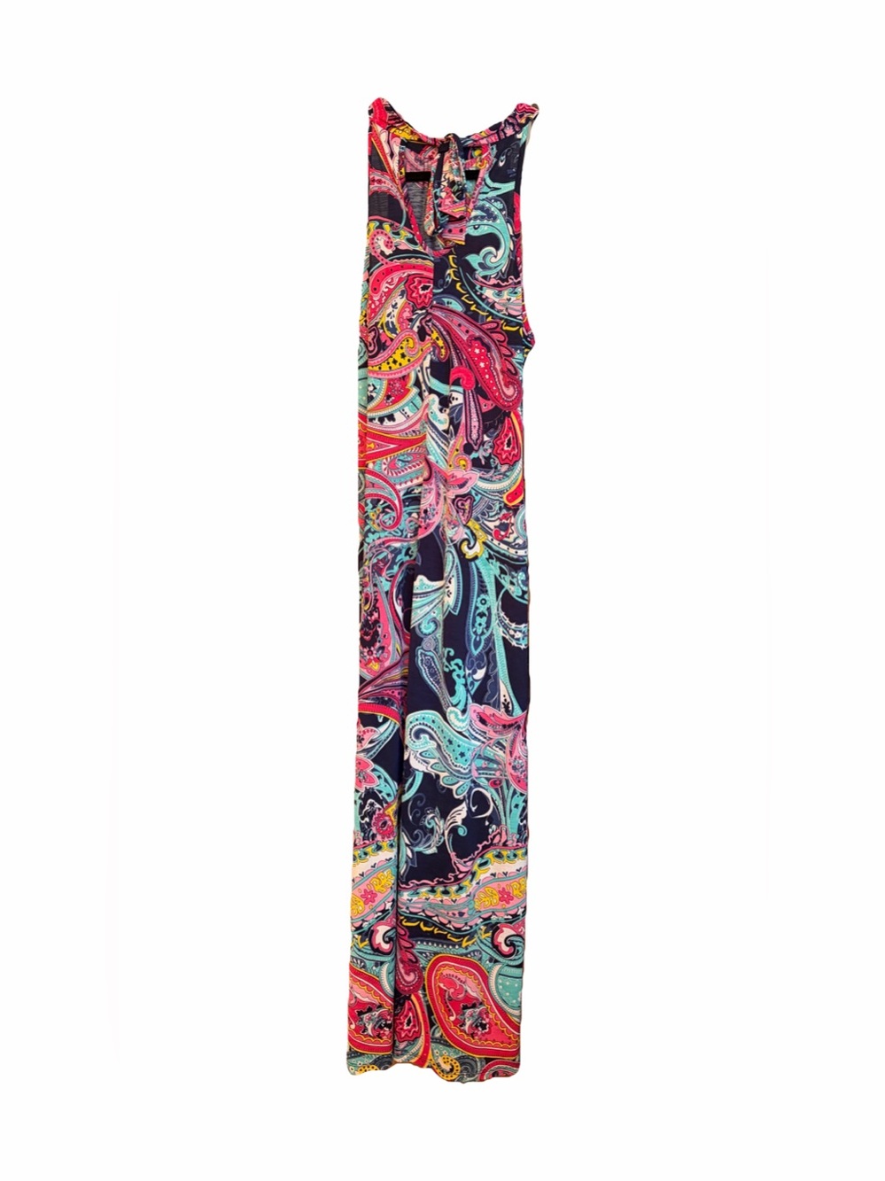 Paisley Patterned Sleeveless Maxi Dress